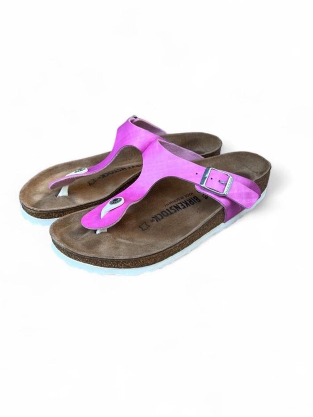 Birkenstock Gizeh Electric Metallic Magenta Thong Sandals EU 38 US 7 Regular